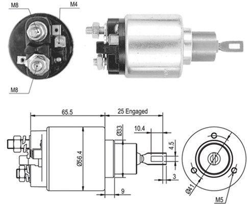 MAGNETI MARELLI Тяговое реле, стартер 940113050441